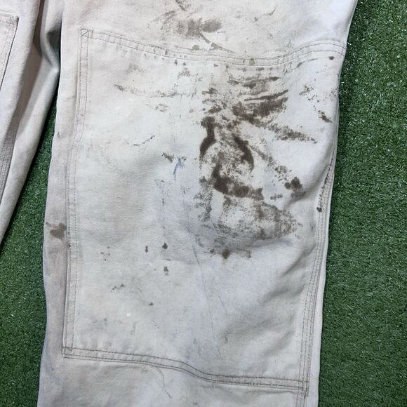 Carhartt Dungarees Adult 46x22 Overalls Double Knee Bib Duck Canvas USA Men - Picture 4 of 11